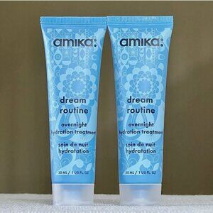 AMIKA DREAM ROUTINE OVERNIGHT HYDRATING HAIR MASK (1OZ/30ML) 2X TRAVEL SIZE NEW
